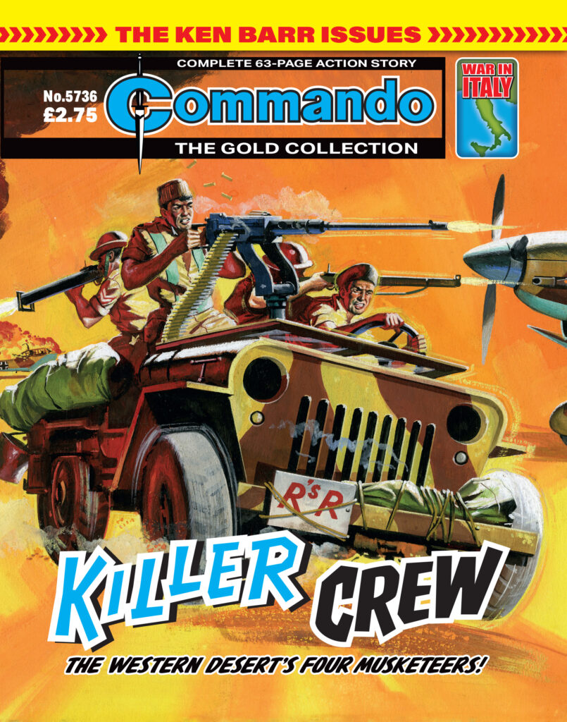 Commando 5736: Gold Collection – Killer Crew
Story: Eric Hebden | Art: Victor Fuente
Cover: Ken Barr
First Published 1964 as Issue 139