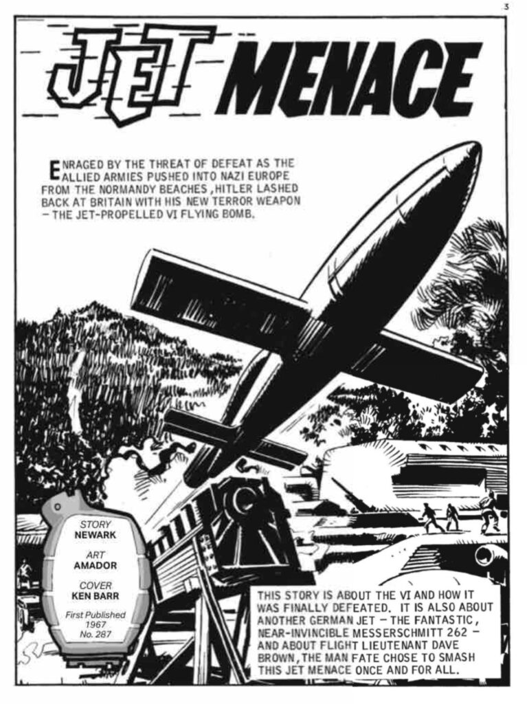 Commando 5737: Action and Adventure - Jet Menace Story: Newark | Art: Amador | Cover: Ken Barr First Published 1967 as Issue 287