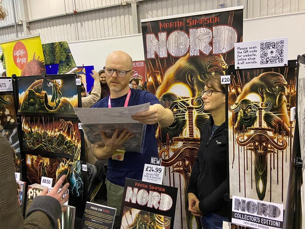 Comic creator Martin Simpson at Thought Bubble 2023 | Photo: Gary Spencer Millidge