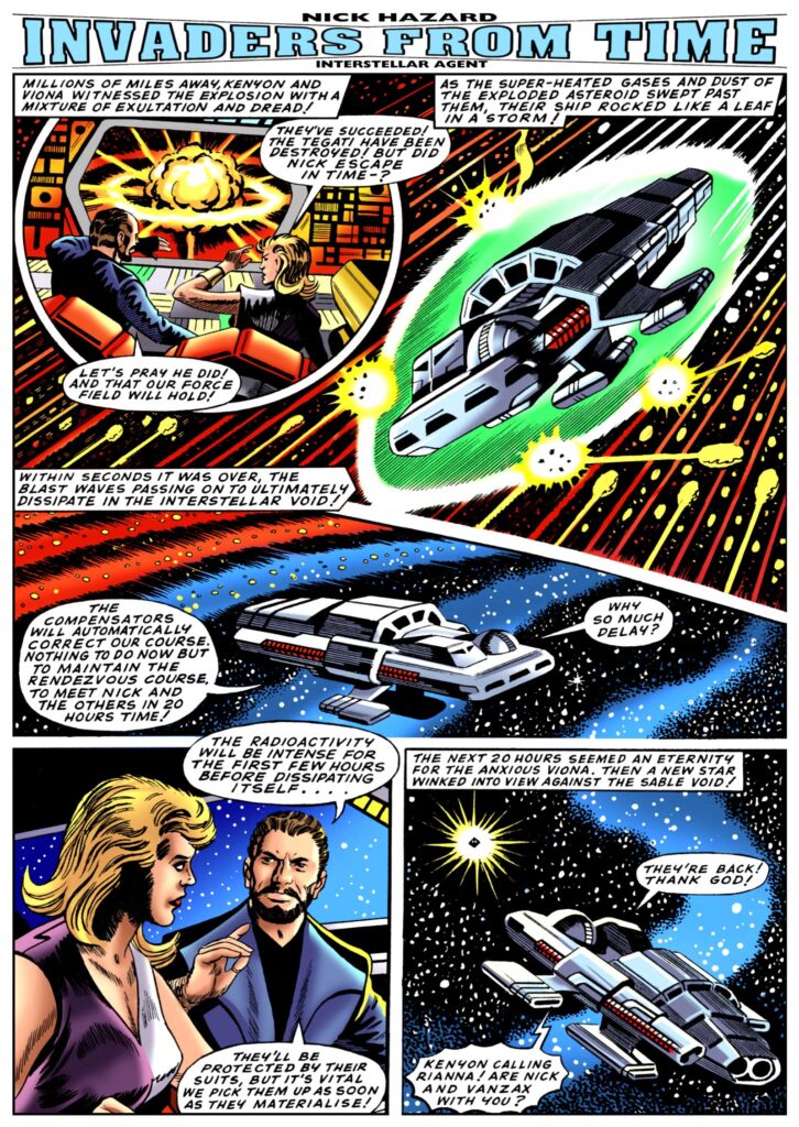Spaceship Away 62 - Invaders in Time, art by Ron Turner