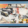 Thunderbirds art for TV21 No. 77 cover dated 9th July 2066 (1966), by Frank Bellamy. Vintage original artwork accomplished in pen and ink on illustration board. The original work is matted with a black plastic frame. Measures approx. 31.5" x 23". Displays minimal wear and age. Comes with a COA from Heritage Auctions. From the Collection of Greg Jein.