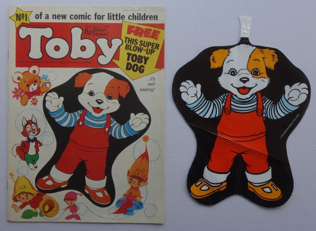 Toby No. 1, cover dated 30th January 1976, With Free Gift - Blow-Up Dog