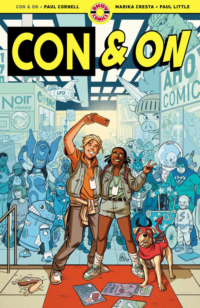 Con & On - Collection Cover by Paul Cornell and Marika Cresta (Ahoy Comics, 2024)