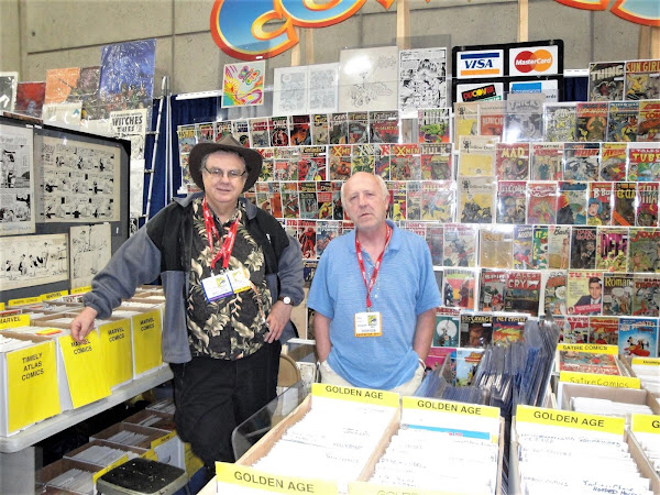 Artist Steve Perrin with Bob Beerbohm at San Diego Comic Con in 2011