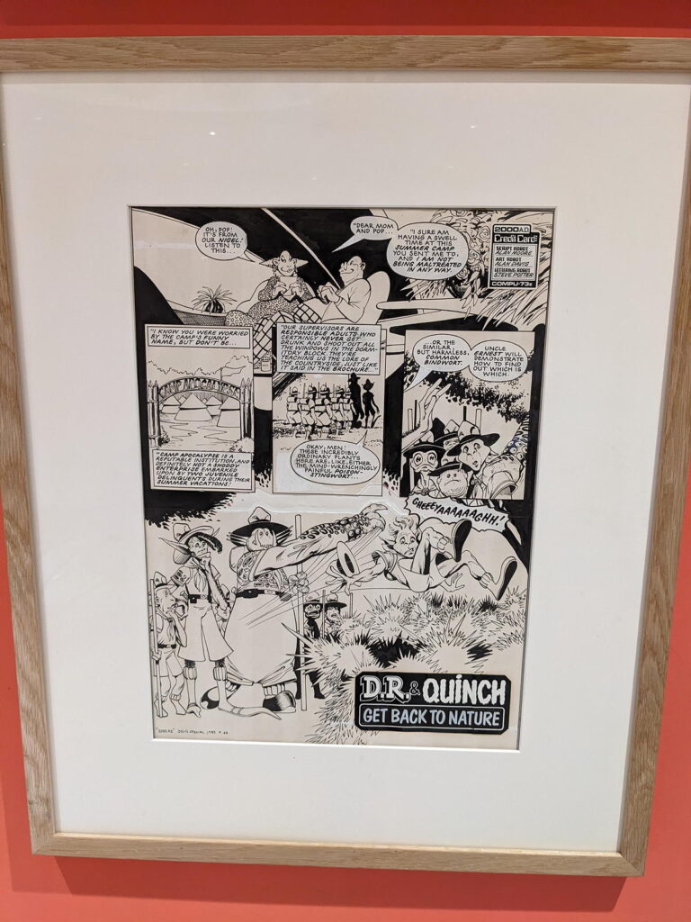 2000AD's DR & Quinch by Alan Moore and Alan Davis - Cartoon Museum exhibit, 2024
