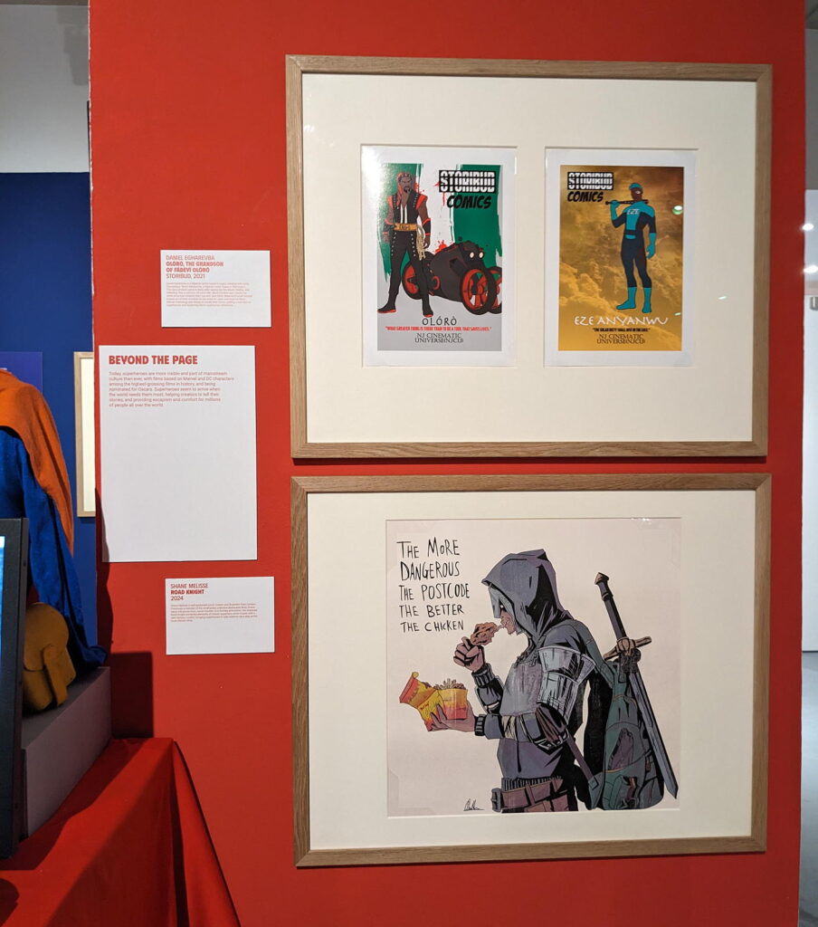 Beyond the Page, part of the Cartoon Museum's "Heroes" exhibition (2024)