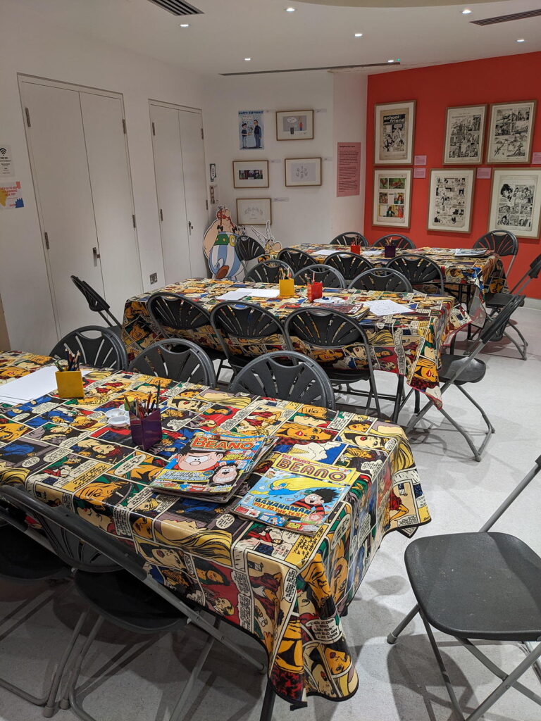 Kids Comic Workshop, part of the Cartoon Museum's "Heroes" exhibition (2024)