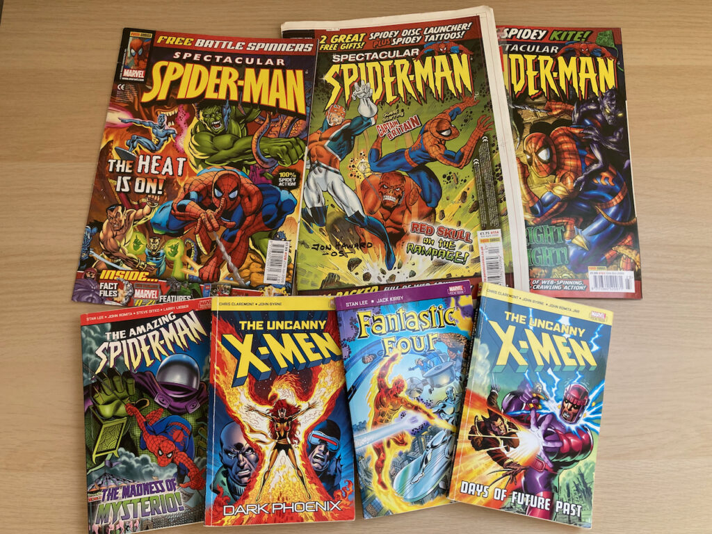 Some of Jon's many covers for Panini UK's superhero titles 