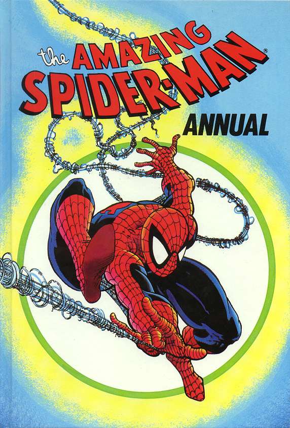 Amazing Spider-Man Annual 1990, cover coloured by John Michael Burns over supplied black and white line art by Todd McFarlane
