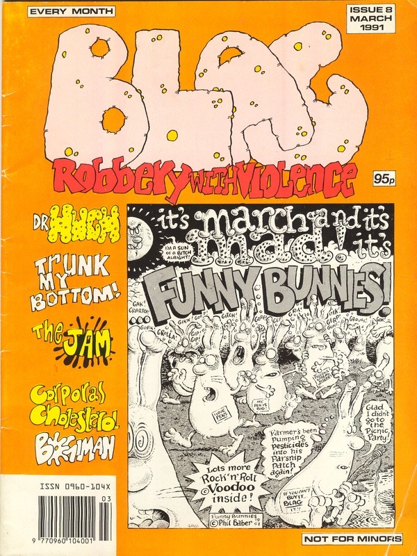 Blag Issue 8, March 1991 - cover by Phil Baber