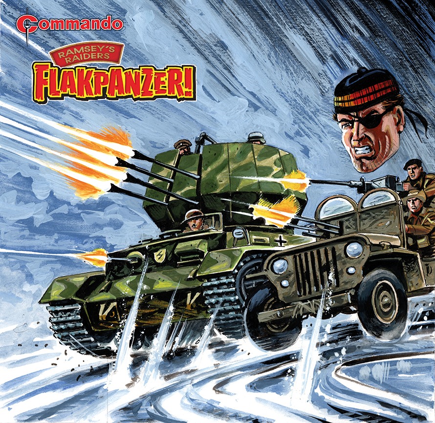 Commando 5753: Action and Adventure – Ramsey’s Raiders: Flakpanzer! Story: Ferg Handley Art and Cover: Carlos Pino
