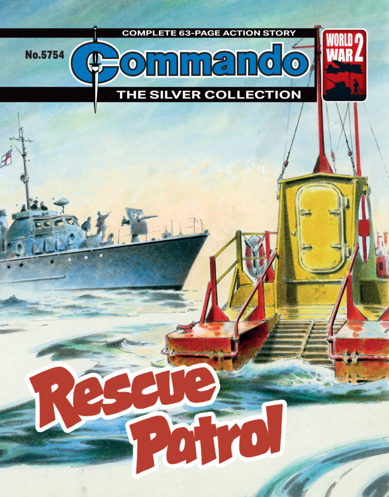 Commando 5754: Silver Collection – Rescue Patrol
Story: Bill Fear Art: Salmeron Cover: Jeff Bevan 
First Published 1982 as Issue 1597