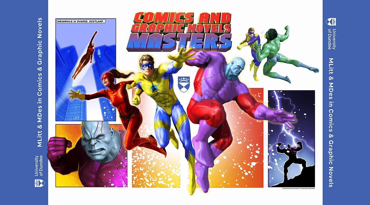 Dundee University Comics Masters Design course banner