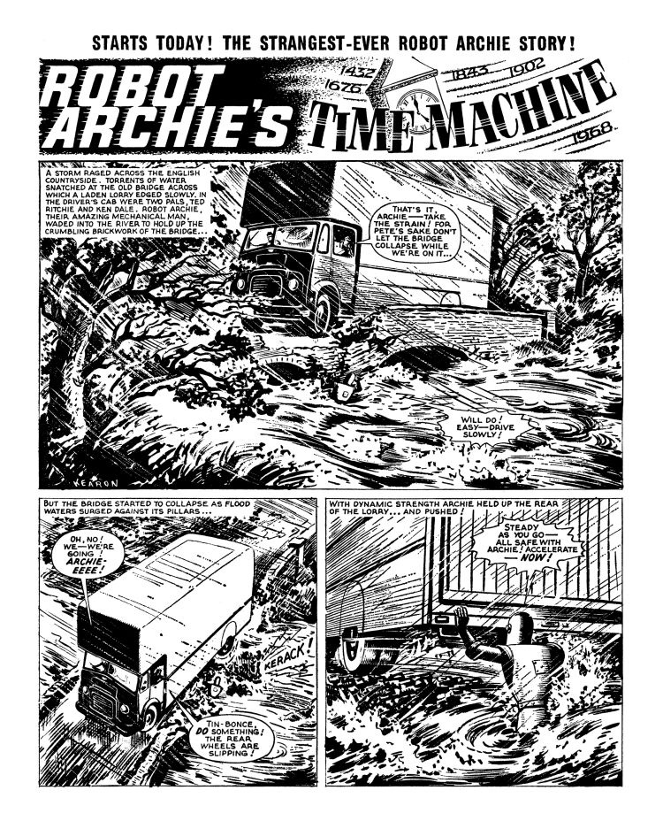 Robot Archie and the Time Machine (Rebellion, 2024) - Sample Strip