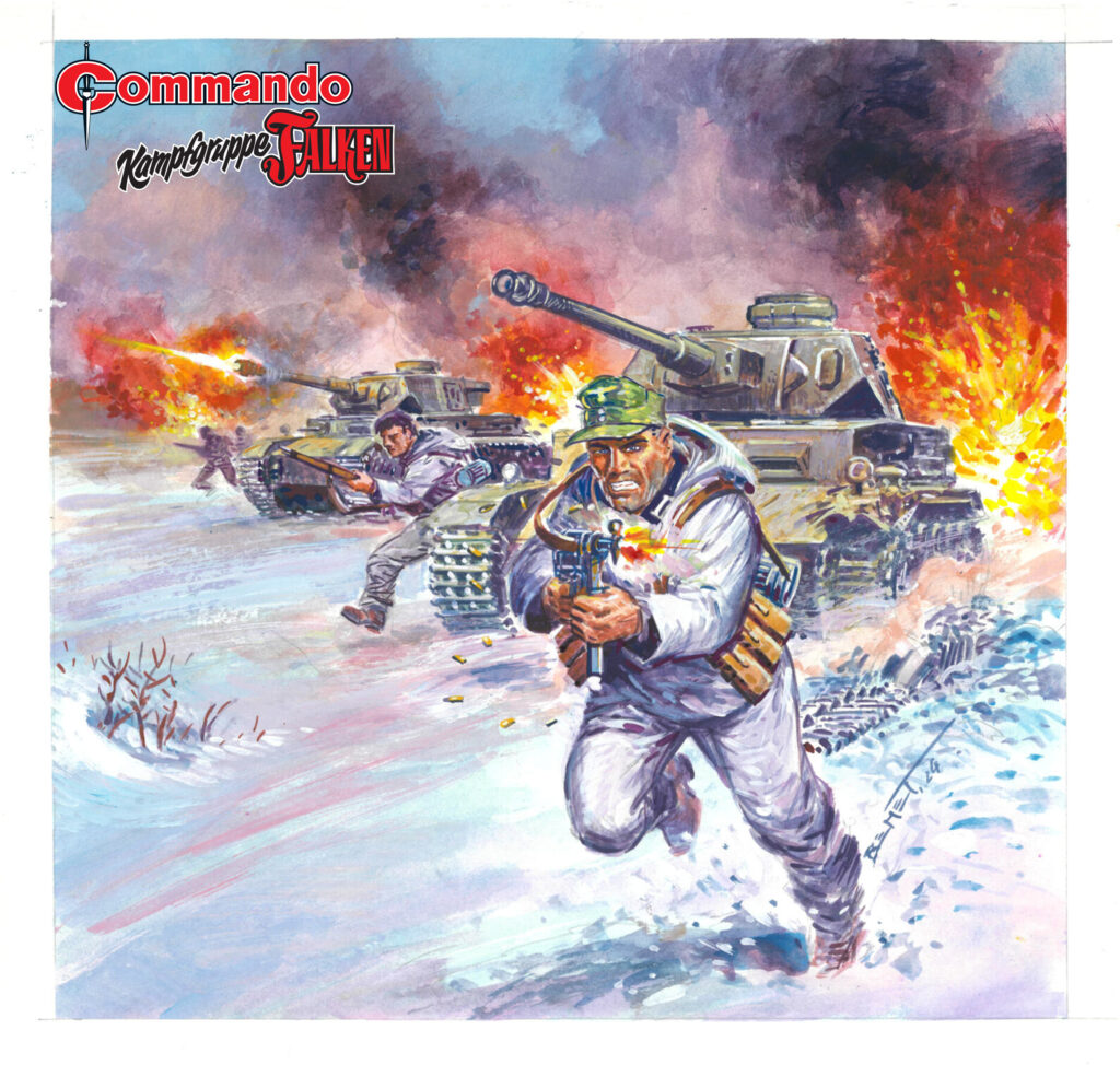 Commando 5759: Home of Heroes – Kampfgruppe Falken – The Point Of No Return
Story: Dominic Teague | Art and Cover: Manuel Benet