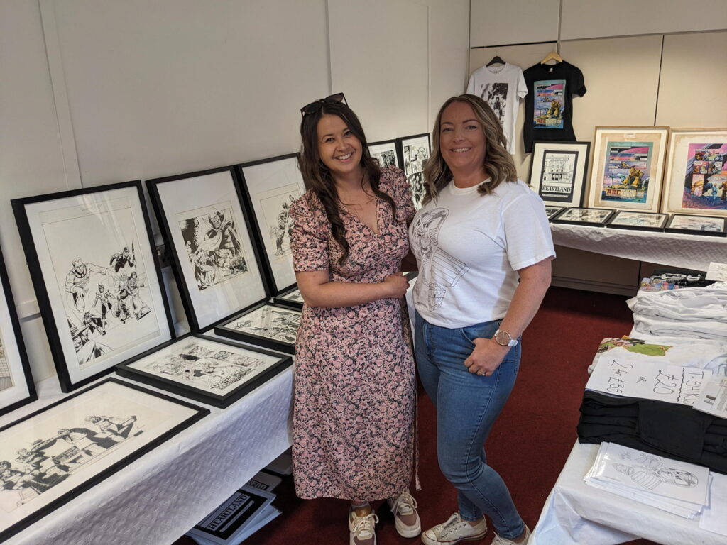 Lisa Lynam and Tanya Celine, organisers of the Steve Dillon Exhibition at Enniskillen 2024