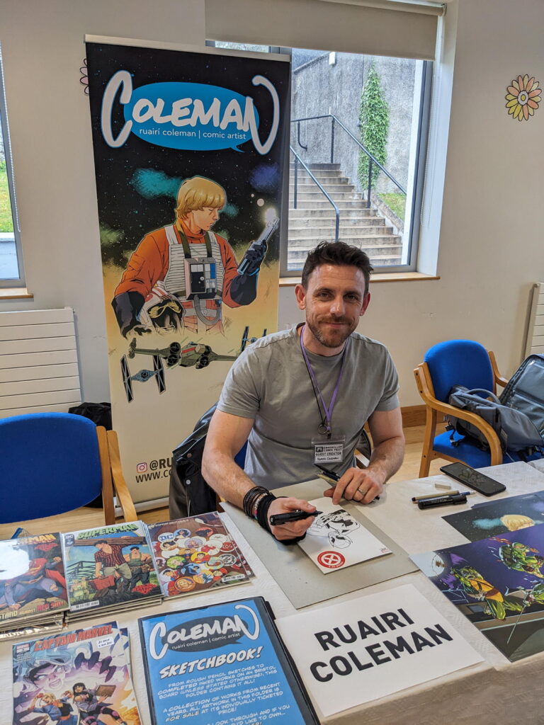 Ruari Coleman at Enniskillen Comic Fest 2024. Photo: James Bacon