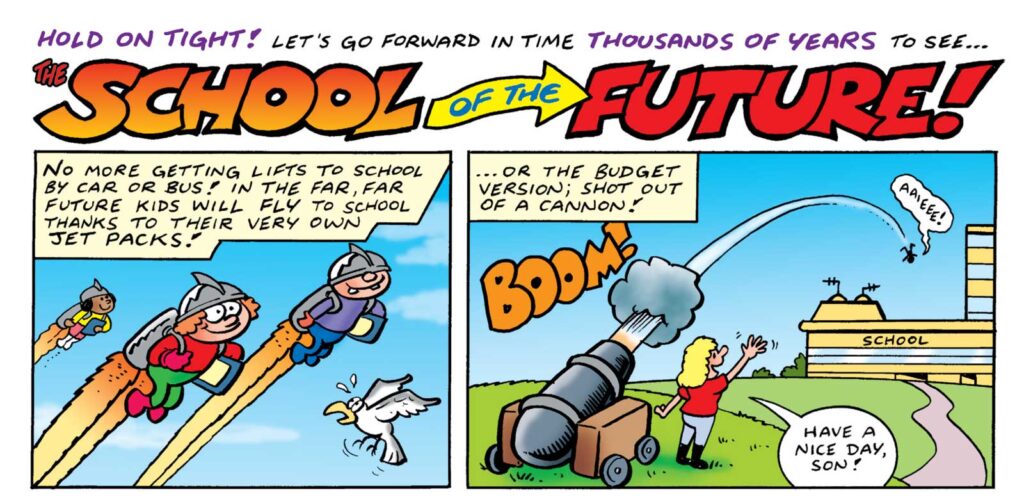GOOF Summer Special 2024 - School of the Future by Lew Stringer
