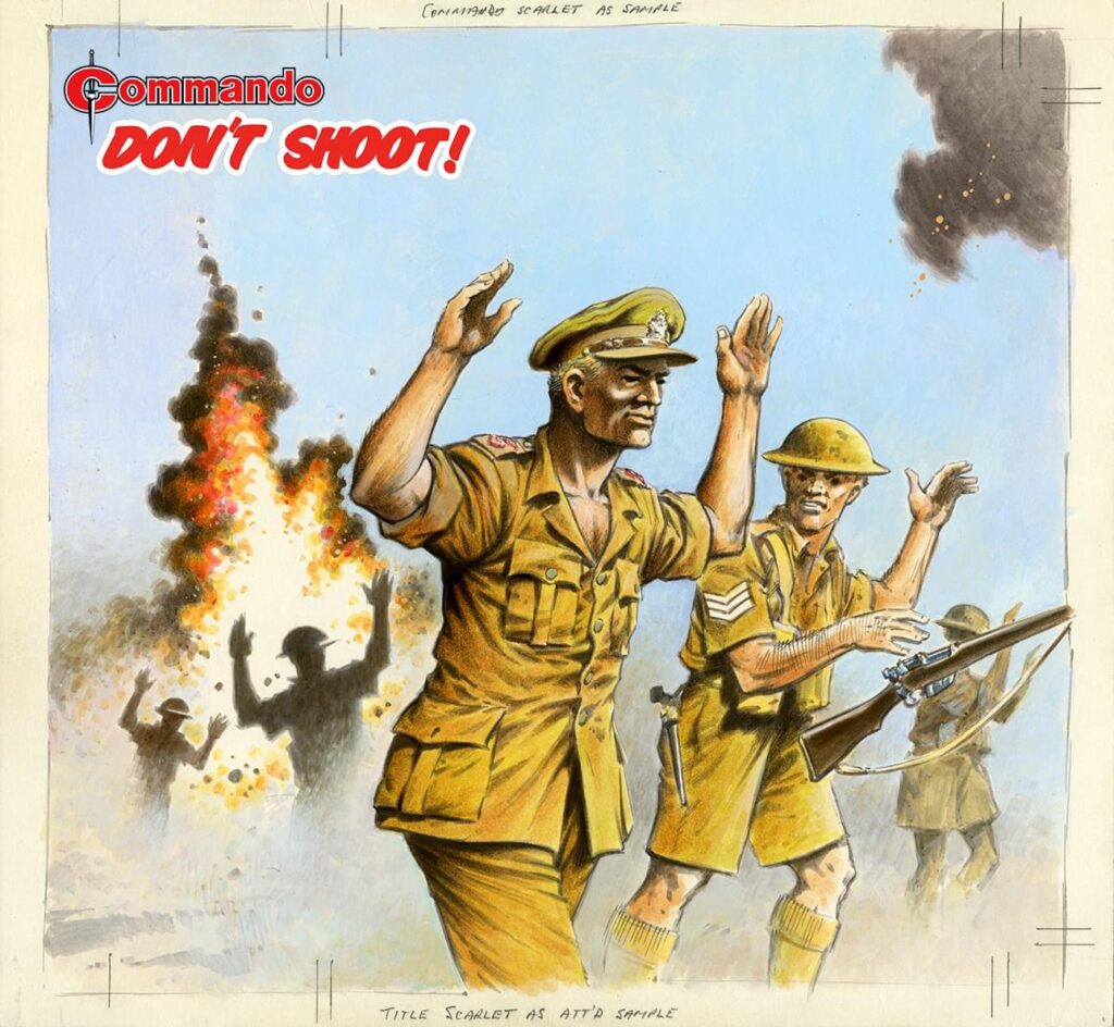 Commando 5762: Silver Collection – Don’t Shoot! Story: CG Walker | Art: CT Rigby | Cover: Jeff Bevan First Published 1982 as Issue 1600