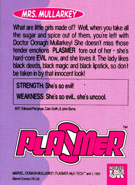 Mullarkey - Marvel UK Trading Card, given away with Plasmer #1, November 1993