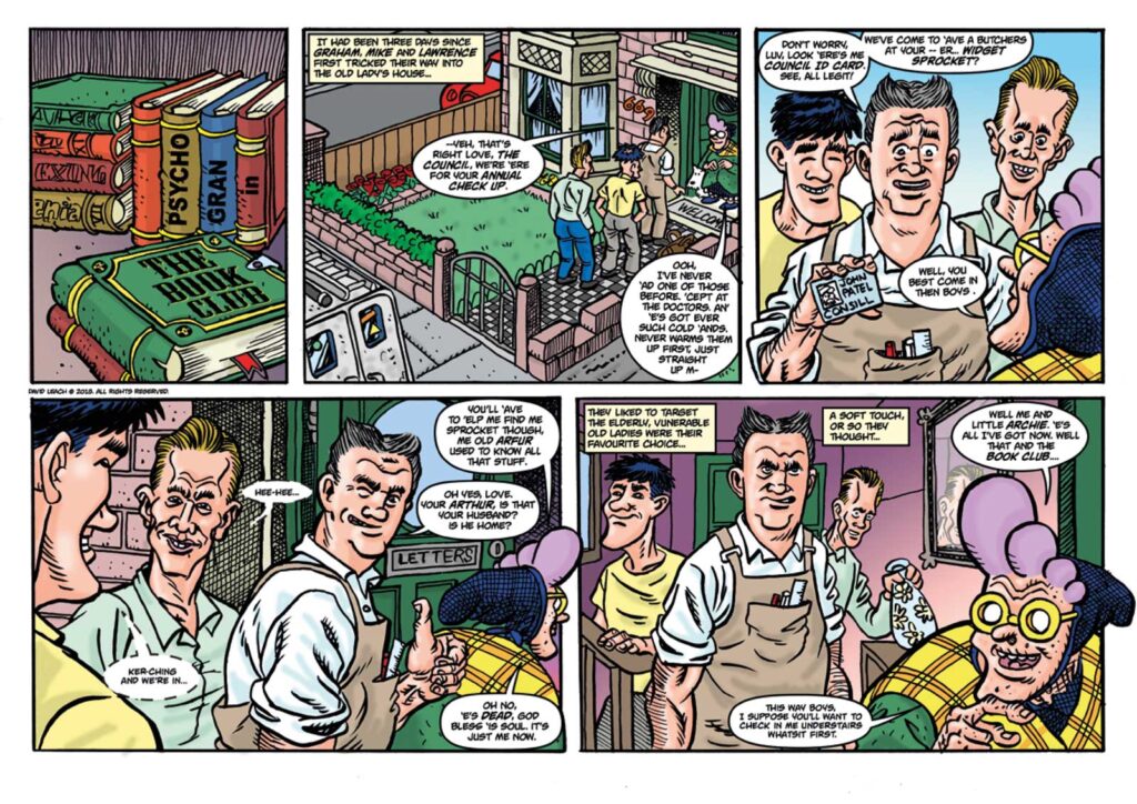 Psycho Gran Comic Capers Cavalcade #3 by David Leach - Sample Strip