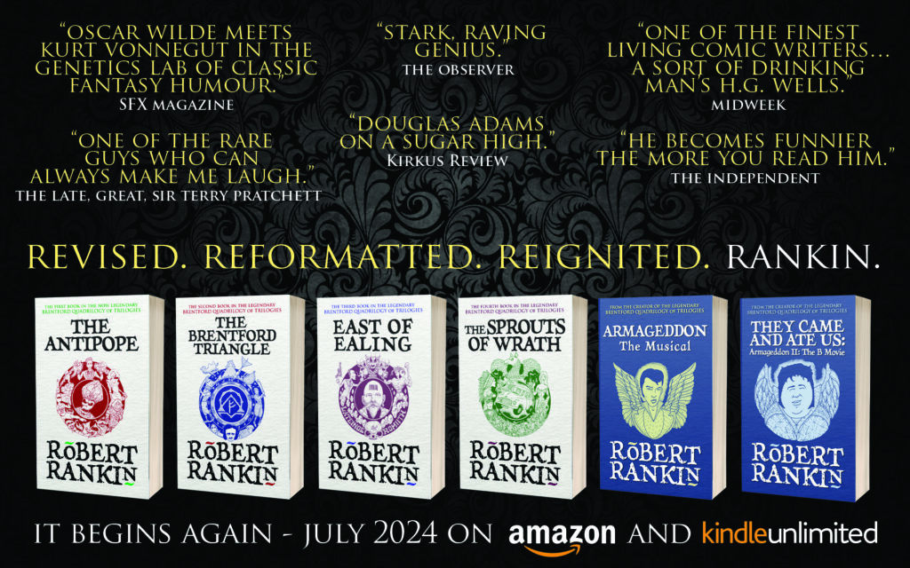 Robert Rankin digital book releases (2024, Hooded Man Media)