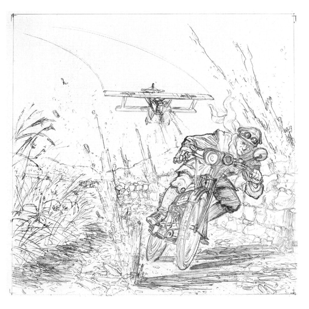Behind the scenes! Marco Bianchini's stunning pencils for the cover of Commando Issue 5751
