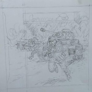 Commando 5759: Home of Heroes – Kampfgruppe Falken – The Point Of No Return - cover rough by Manuel Benet