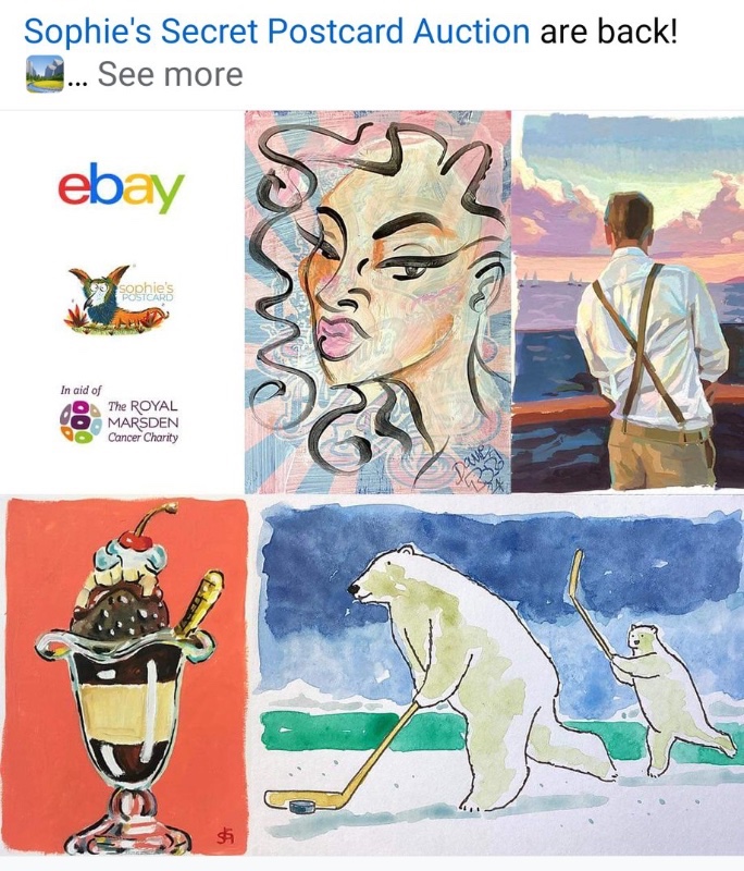 Don’t miss Sophie’s Secret Postcard Auction – downthetubes.net