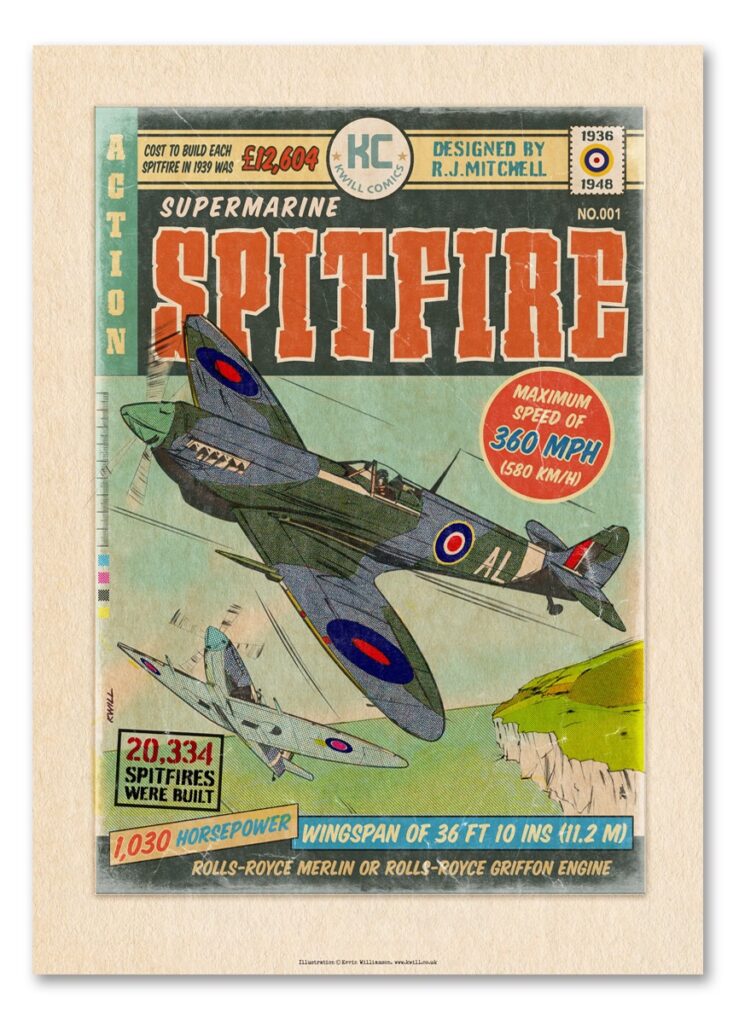 Spitfire art by Kevin Williamson, aka Kwill