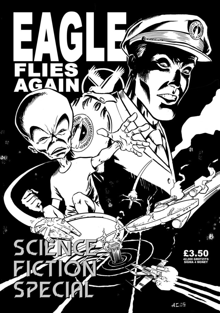 Andrew Chiu's cover for a SF Special edition of the fanzine, Eagle Flies Again, published in 2005