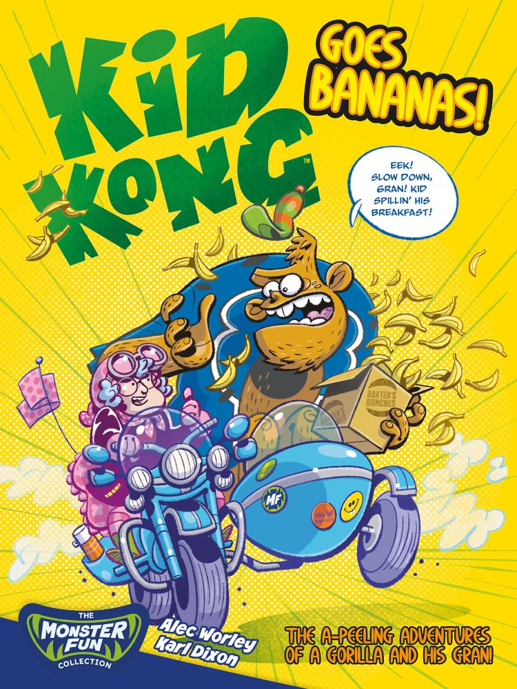 Kid Kong Goes Bananas! (The Monster Fun Collection)
By Alec Worley (Writer) and Karl Dixon (Artist)
Release date: Scheduled for 19th June 2025
Paperback | 144 Pages
ISBN: 978-1837865215