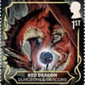 Royal Mail Dungeons And Dragons Issue - Red Dragon stamp - art by Wayne Reynolds