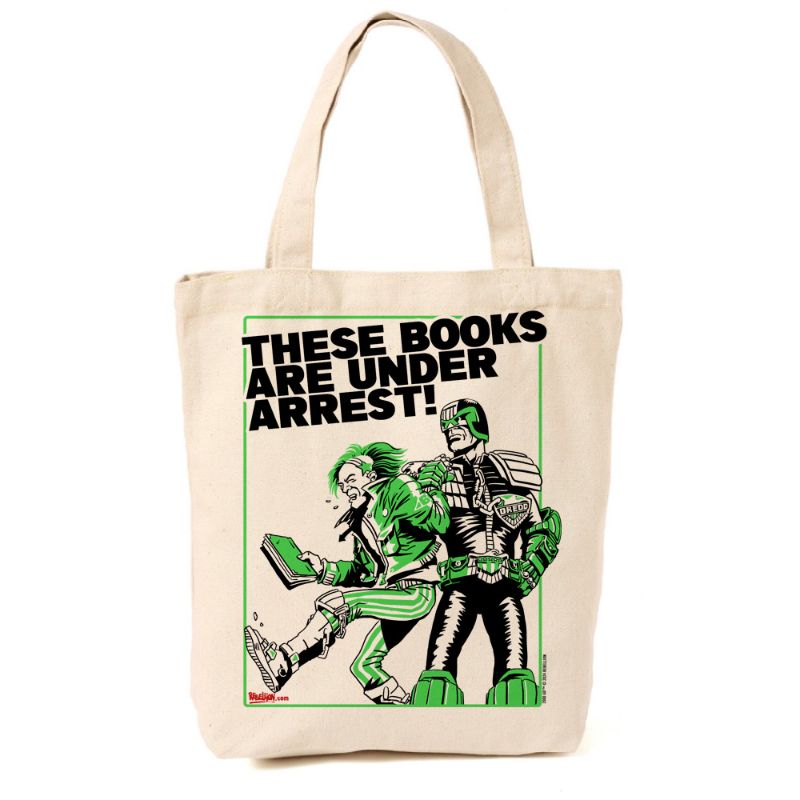 2000AD collectible tote bag featuring the Judge Dredd art of Robin Smith - San Diego Comic Con 2024 giveaway