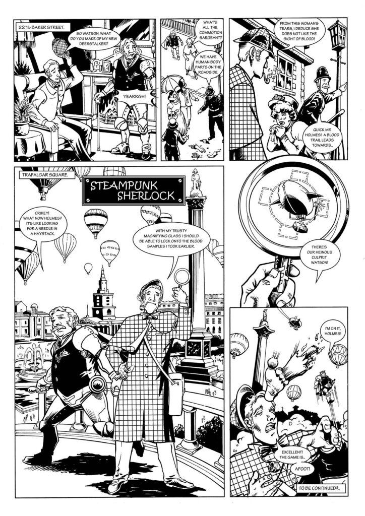 Steampunk Sherlock test strip by Andrew Chiu