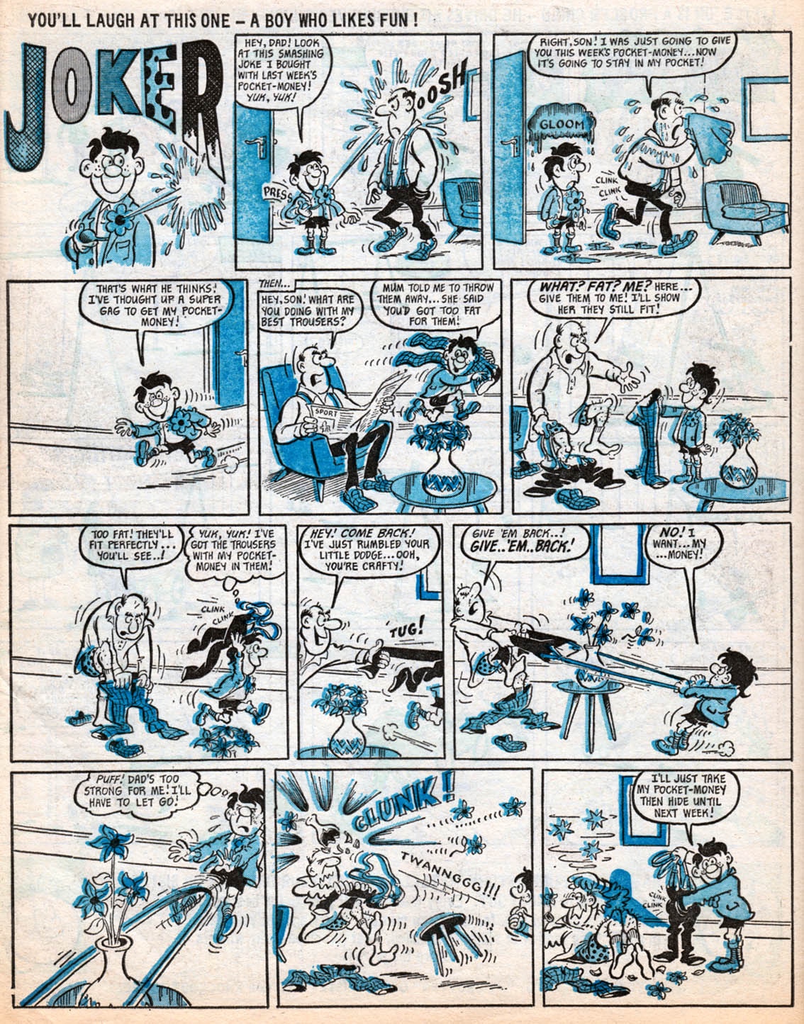 The very first Joker strip from Knockout No.1 (cover dated 12th June 1971) - with thanks to Lew Stringer