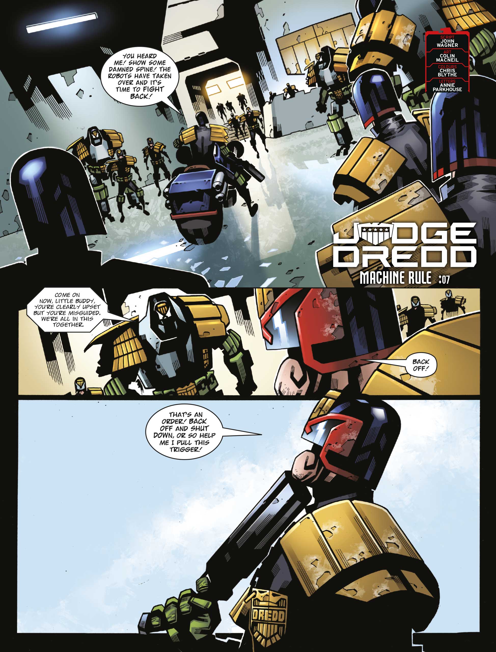 Judge Machine Judge Dredd “Machine Rule” storyline climaxes in latest 2000AD – but is ...