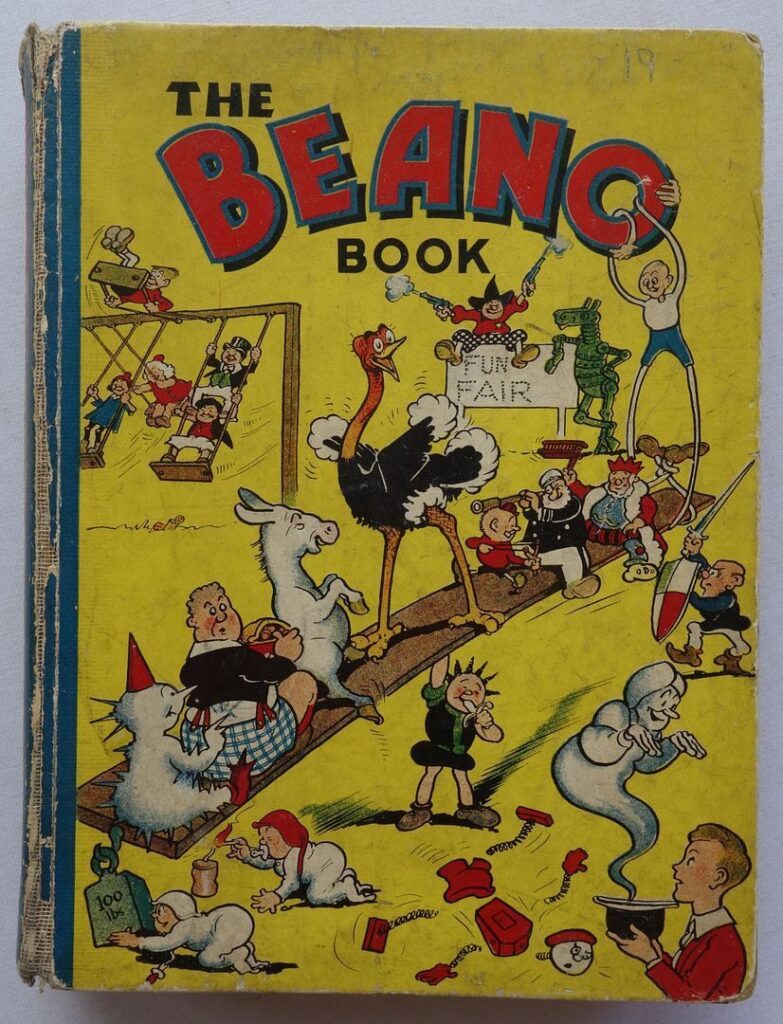 A rare copy of the Beano Book No. 1. This wartime title is attracting fierce Bidding