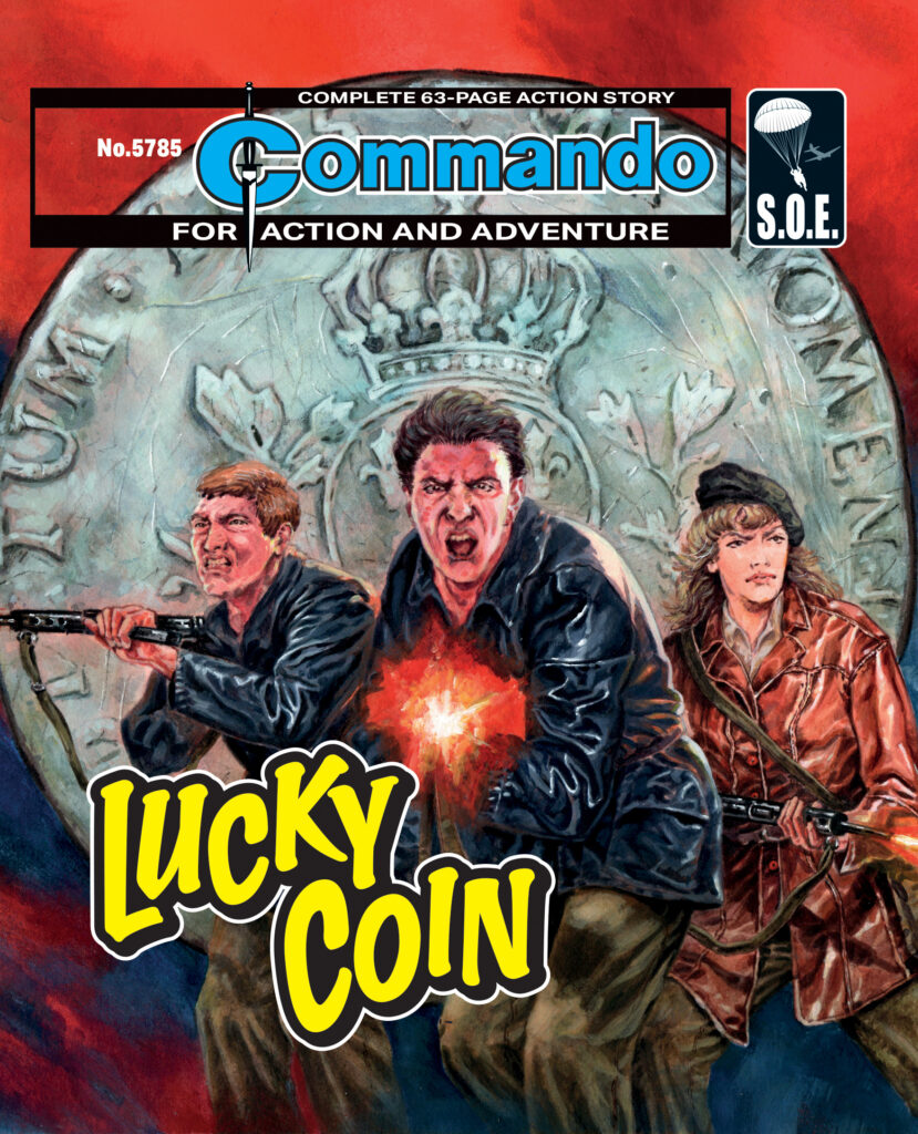 Commando 5785: Action and Adventure: Lucky Coin
Story: Ferg Handley | Art: Vicente Alacazar | Cover: Marco Bianchini