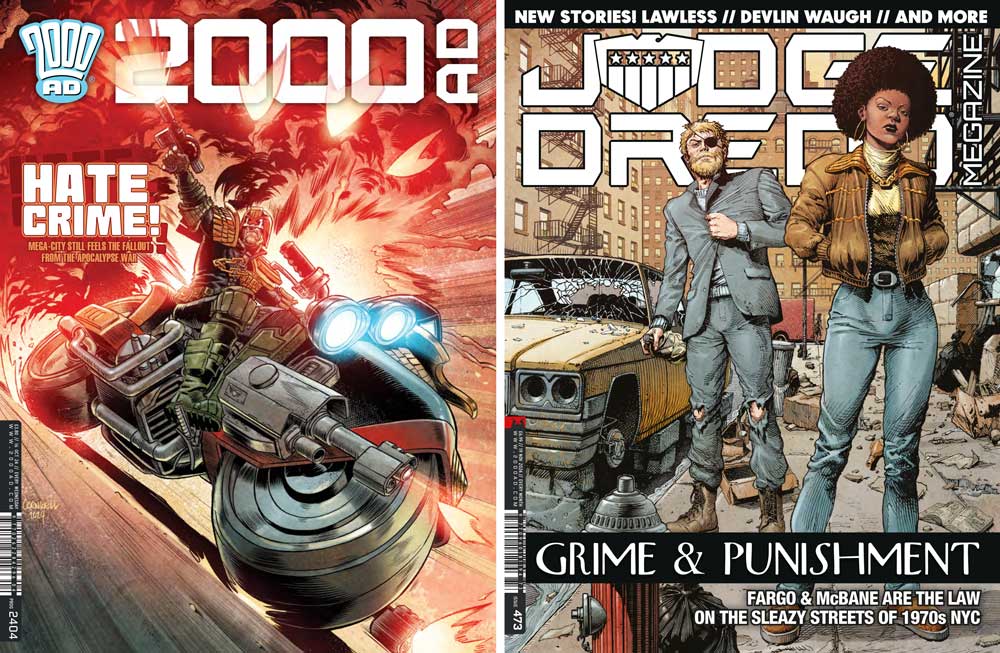 2000AD Prog 2404 and Judge Dredd Megazine 473 - Jump On Board!