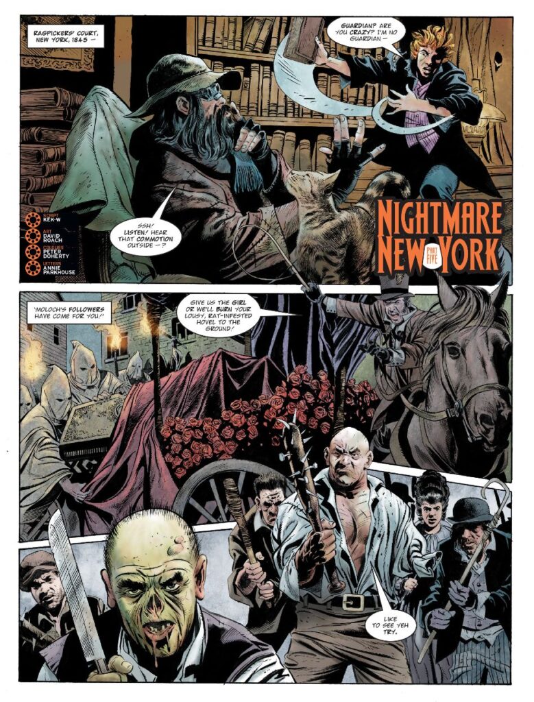 2000AD 2405 - NIGHTMARE NEW YORK
by Kek-W (Writer) David Roach (Artist) Peter Doherty (Colourist) Annie Parkhouse (Letterer)