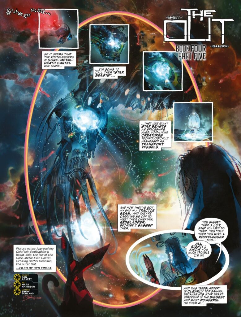 2000AD 2405 - THE OUT // BOOK FOUR
by Dan Abnett (Writer) Mark Harrison (Artist) Simon Bowland (Letterer)