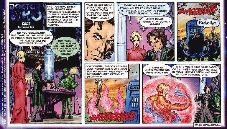 "Coda" a two-part story unceremoniously bringing the Doctor Who strip in the Radio Times to an abrupt end