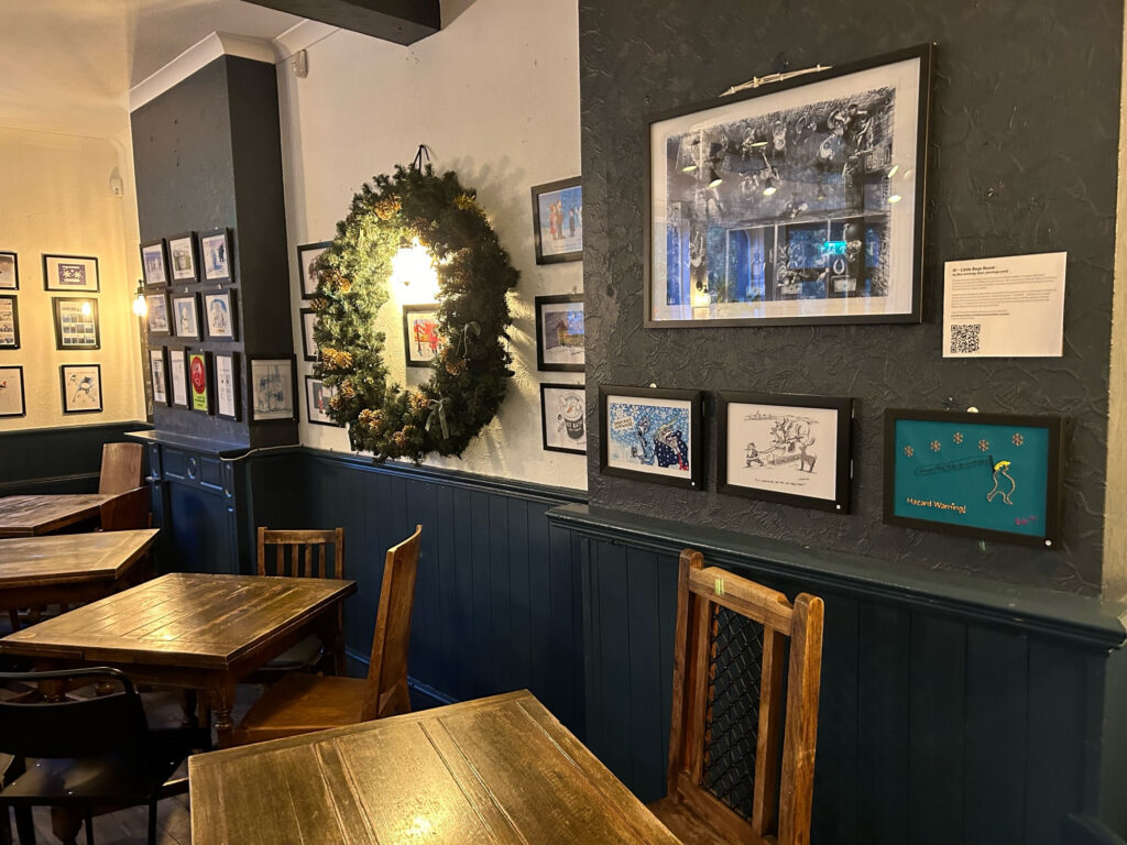 "Let it Snow" 28th November 2024 - 31st January 2025 the Duke of Greenwich, 91 Colomb St, London SE10 9EZ - Photo by Pete Songi