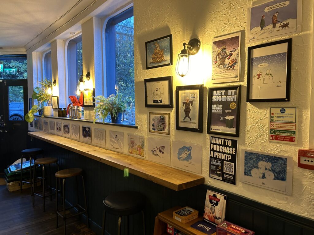 "Let it Snow" 28th November 2024 - 31st January 2025 the Duke of Greenwich, 91 Colomb St, London SE10 9EZ - Photo by Pete Songi