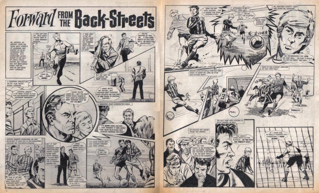 An episode of "Forward from the Back Streets", from TV21 cover dated 29th November 1969. Art by Martin Asbury © Rebellion
