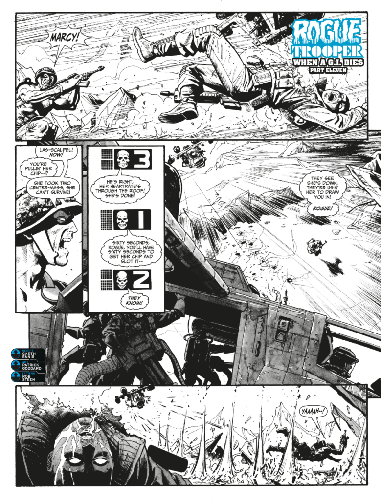 2000AD Prog 2411 - ROGUE TROOPER // WHEN A G.I. DIES
by Garth Ennis (Writer) Patrick Goddard (Artist) Rob Steen (Letterer)