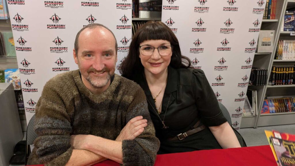 Forbidden Planet Battle Action Signing Event - Saturday 14th December 2024 at Forbidden Planet London Megastore. Keith Burns and Torunn Grønbekk. Photo: James Bacon