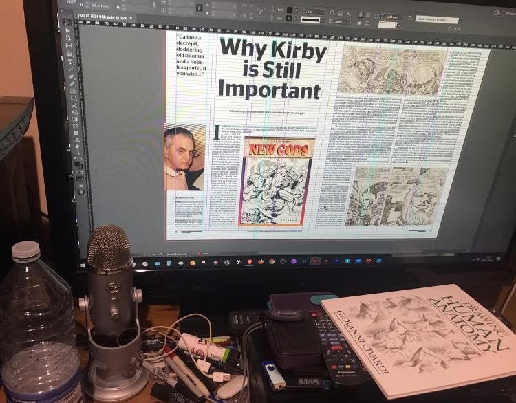 Jack Kirby Quarterly  #16 Work in Progress. Photo: Chrissie Harper