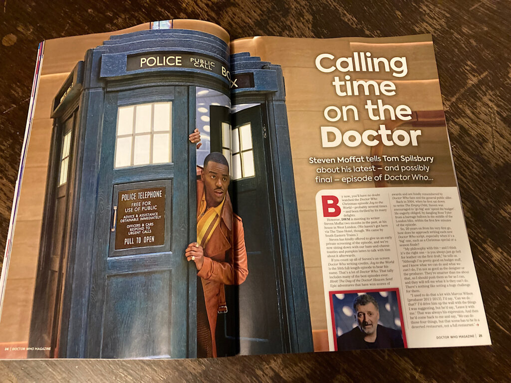 Doctor Who Magazine 612 - Writer and exec producer Steven Moffat discusses Joy to the World, including scenes that never made it to screen
